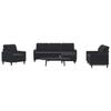 Vidaxl 4-Cz. Relaxation Set With Cushions, Black, Velvet