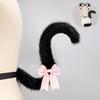 Themed Party Ear Headband with Soft Plush Texture, Ribbon Detail and Hanging Charm for Costume Styling and Photos
