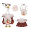 Seasonal Goose Dress for Outdoor Display Thanksgiving Porch Outfits 23" Statue, Fall Maple Leaf Holiday Apparel Yard Pumpkin Clothes, Autumn