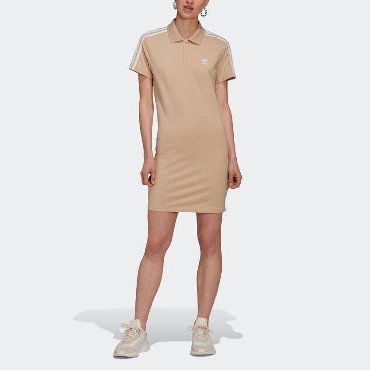 Adidas Originals Mini Logo Straight Cut Short Sleeve T-Shirt Dress Women Dresses HM2164