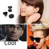 Titanium Steel Black Barbell Earrings - Hip-Hop Rock Dumbbell Screws, Non-Allergenic & Trendy.
