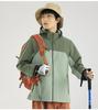 Unisex Windproof Softshell Jacket with Print, Hooded Sports Outerwear for Spring & Autumn