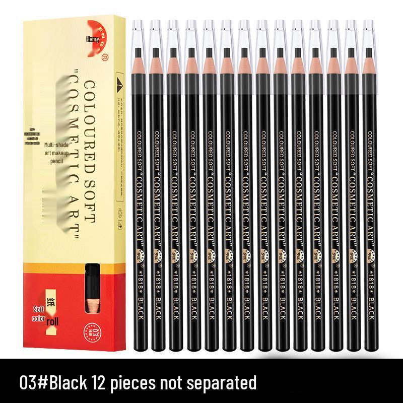 Genuine 1818 Waterproof Wooden Eyebrow Pencil - Non-Smudge, Hard Core, Makeup Artist Special.