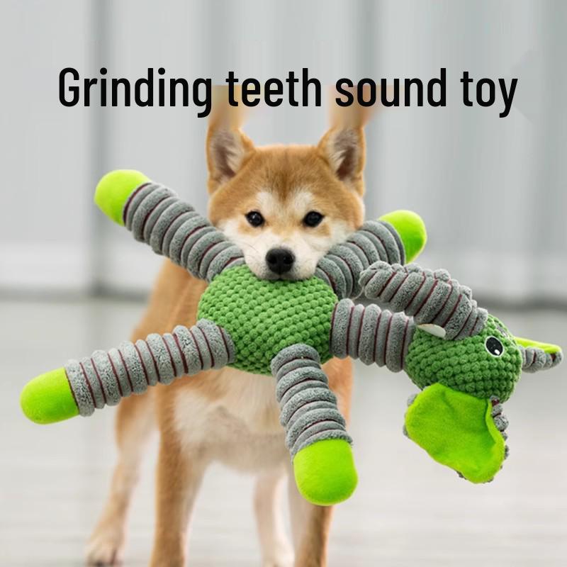 Plush Bite-Resistant Dog Toy with Squeaker for Boredom Relief