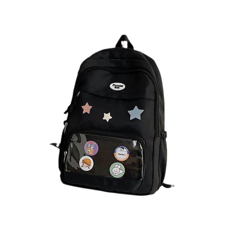 Schoolbag Japanese Ins Transparent Pain Bag Large Capacity Versatile College Girl Mini Backpack Cute Little School Bag