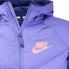 Nike Patchwork-Design Markenlogo Bedruckte Daunenjacke mit Kapuze Kinderjacken Lila 939557-554