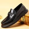 Foreign trade men's leather shoes British business casual shoes summer hollow leather surface driving outdoor dress trendy men's shoes