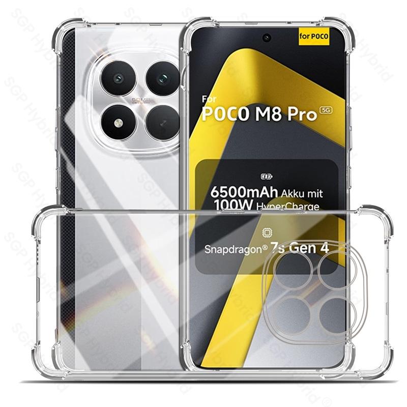 

Transparent Phone Case for Xiaomi Poco M8 Pro 5G Back Cover PocoM8 PocoM8Pro Poko Little M8Pro M 8 8Pro 2026 Global Armor Shell TPU&For Poco M8Pro прозорий