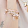 LAYERMOOD Pink Charm Crystal Bracelet -crystal
