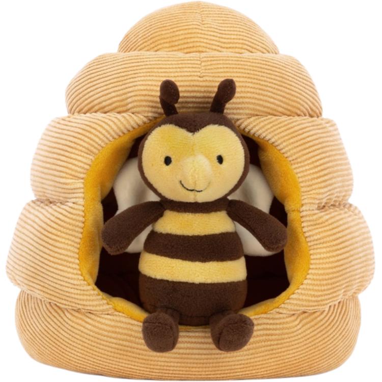 

JELLYCAT Insect Series Honeycomb Bee Soothing Doll Plush Doll 18cm Black and Yellow
