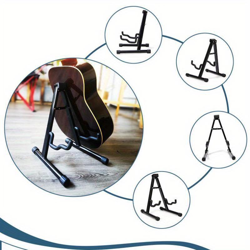 1 Pc Portable Guitar Stand Holder ABS Plastic Retractable Foldable Stand Holder for Bass Guitar Violin Ukulele for Guitarist