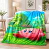 Kirby Flannel Throw Blanket Soft Warm Cozy For Sofa Bed Indoor Home Bedroom Use