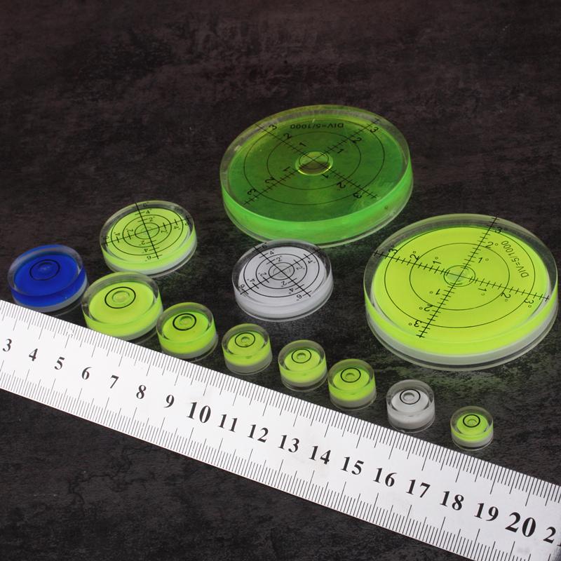 25mm * 10mm kruhová vodováha, 5 ks, vodováha, měřicí přístroje na bubliny, krabička na vodováhu