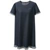 SANCITY 2026 Summer Ruffle Trim Round Neck Mini Dress