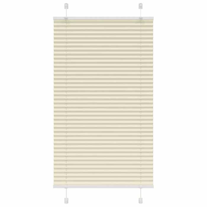 VidaXL Store plissé crème 75x150 cm largeur du tissu 74,4 cm polyester, store plissé de fenêtre, store accordéon, store 4015291