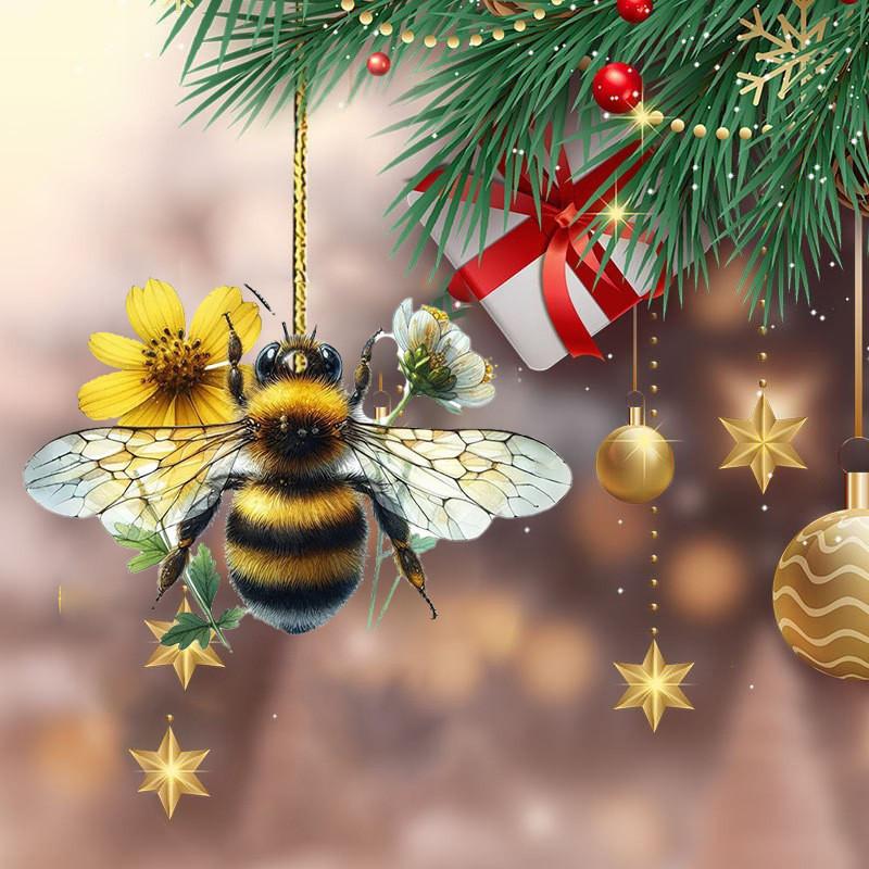 Cute Minimalist Acrylic Bee Car Decoration Gift For Festive Charm Interior