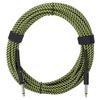 32 Foot Universal Electric Guitar Instrument Bass Piano Cable Cord Audio Wire (Black+Green)
