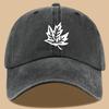 Maple Leaf Print Retro Trucker Cap Breathable Adjustable Baseball Cap Unisex Sun Hat