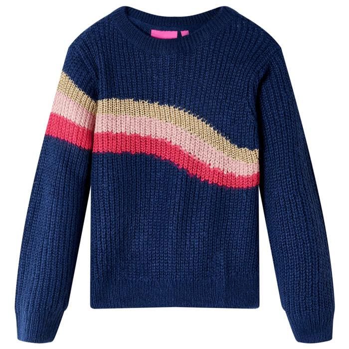 Knitted Pullover for Children Navy Blue 92/104/116/128/140