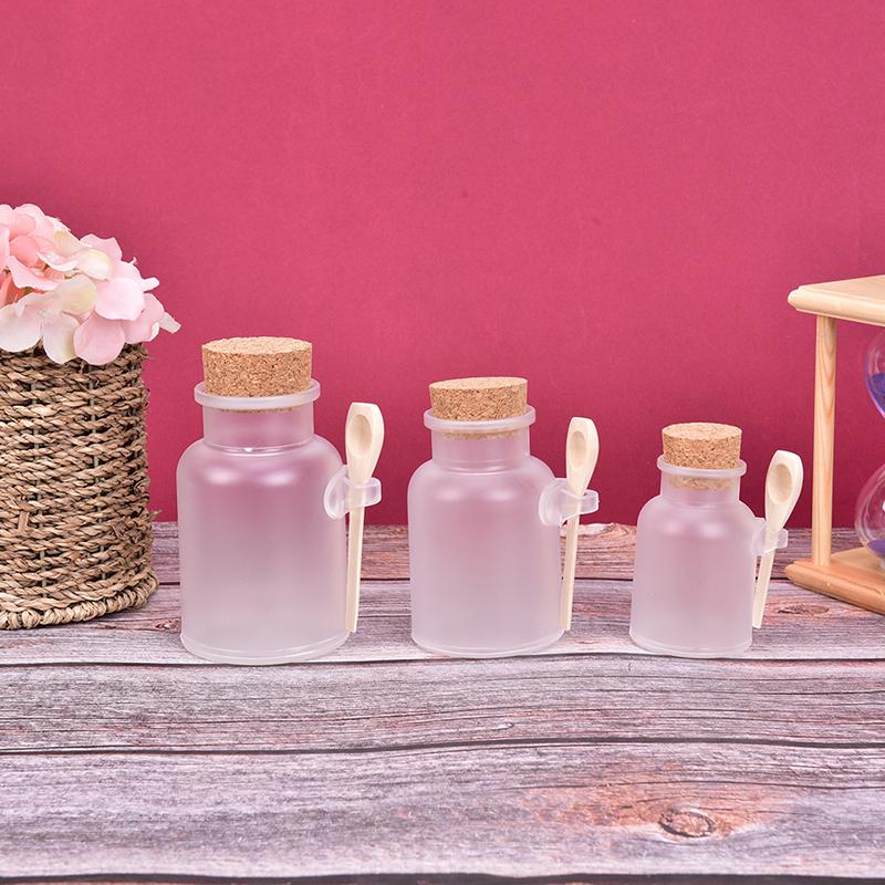 1Pcs Plastic Empty Bath Salt Bottle Cream Cosmetic Jar Cork Jar Container Cork