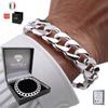 Men' Silver Bracelet THICK Silver 925 Bracelet FULL Pancetka 13mm