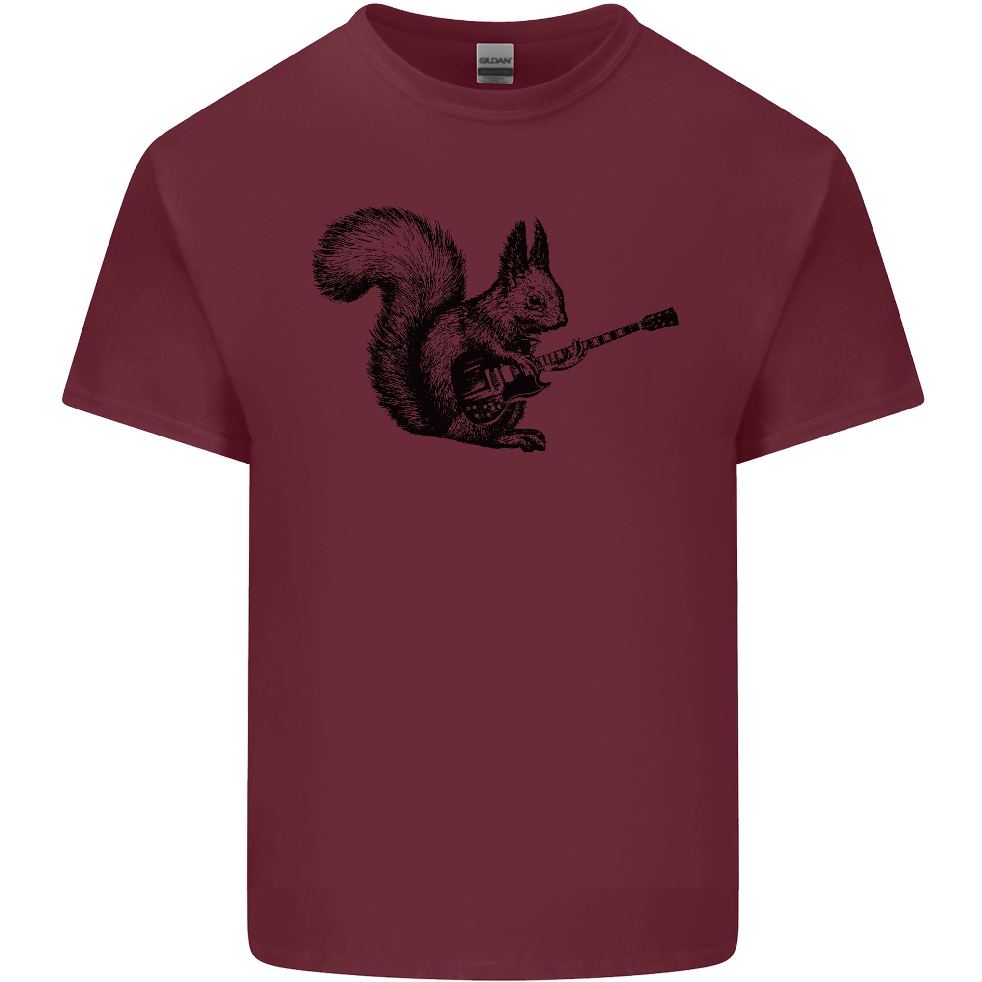 A Squirrel Playing the Guitar Unisexs Light Cotton TShirt S