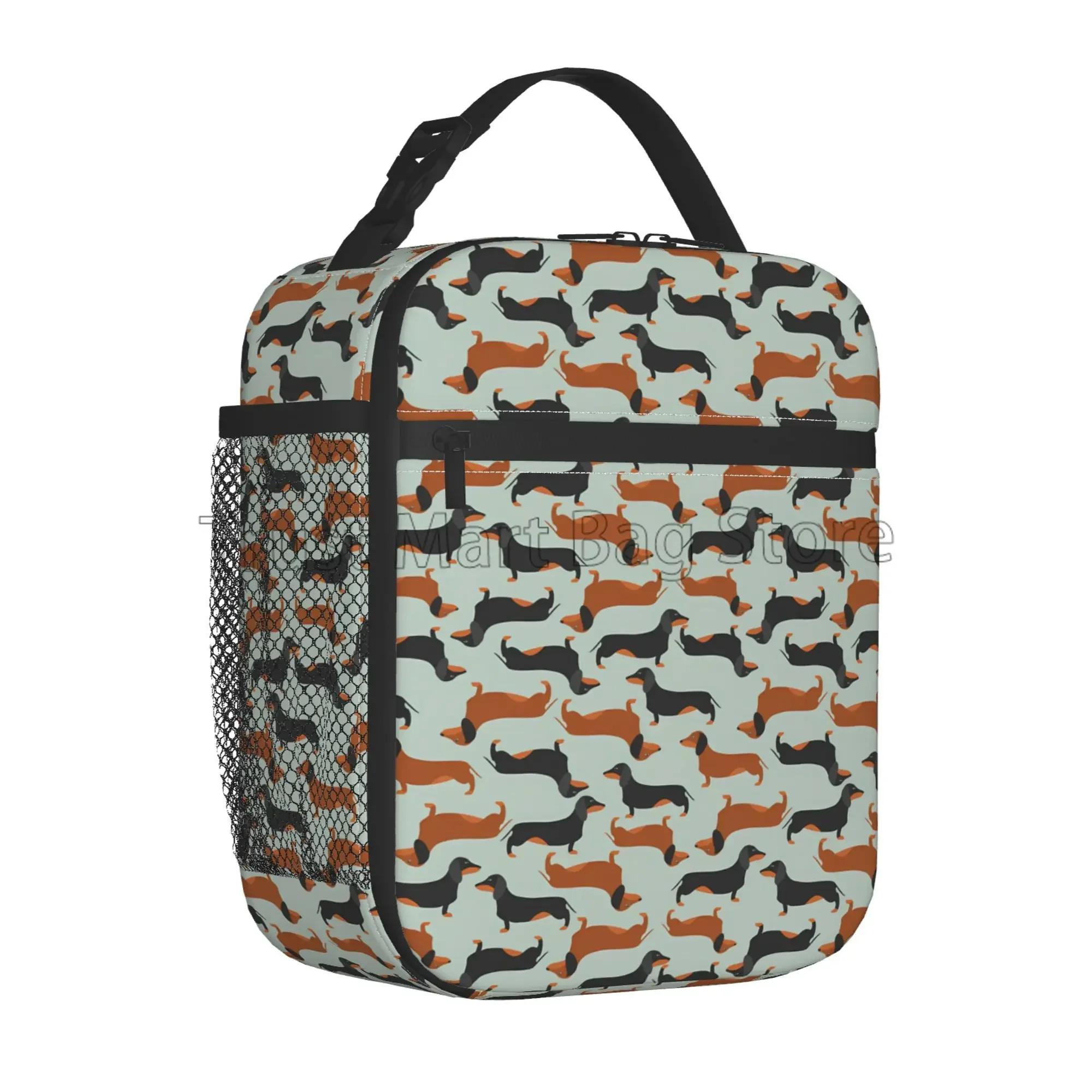 

Такса Собака Принт Многоразовая Изолированная Сумка-Охладитель Для Обеда Термальная Сумка-Холодильник Bento для Мужчин Женщин Офиса Пешего Туризма Кемпинга Пикника Пляжа 26x21x11CM бежевый