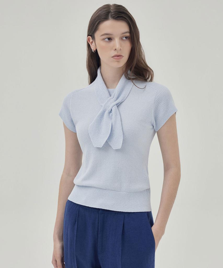 THEKNITCOMPANY Campis Cotton Crewneck - Celestial Blue