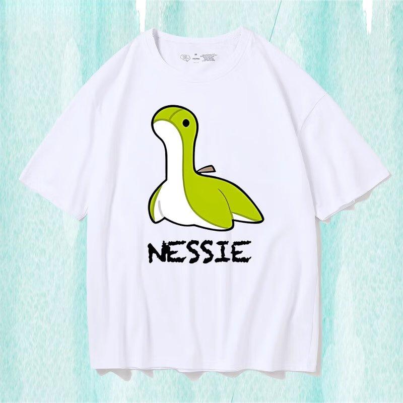 

Футболка с коротким рукавом APEX Perimeter в стиле Лох-несского чудовища для мужчин и женщин, хлопковая одежда, черные повседневные топы с круглым вырезом M