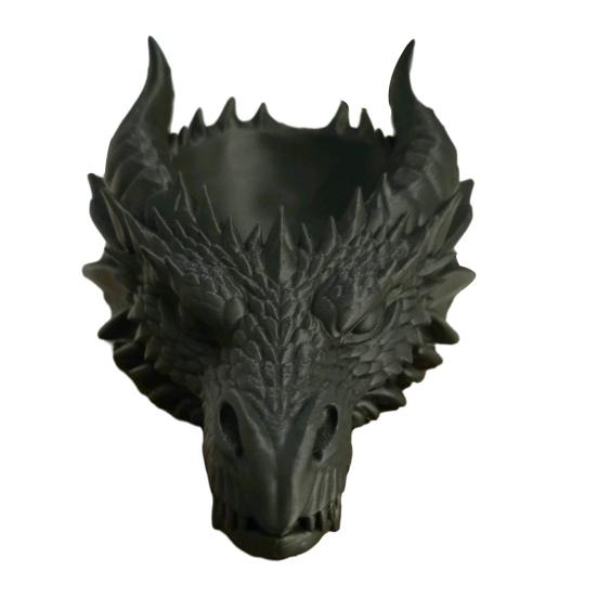 Drakhuvud Nyckelfat 3D-printat Draknyckelfat Fantasy Förvaringsfat Entré Skrivbordsorganisatör för Nycklar Mynt Smycken