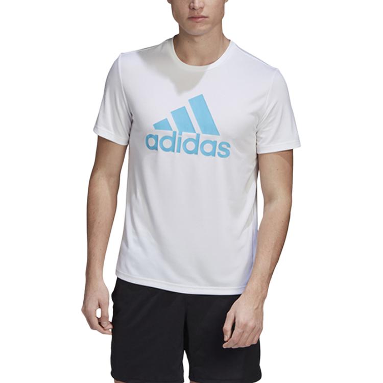 adidas Lässiges Sport-Rundhals-Kurzarm-T-Shirt Herren-Tops Weiß FT9735