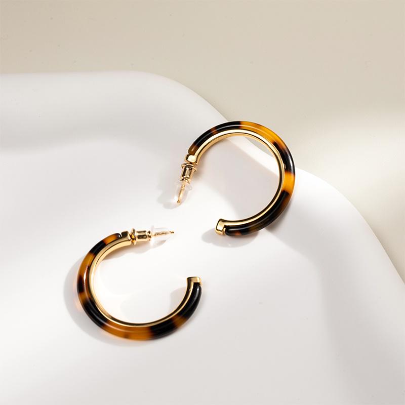 

Шикарные минималистичные серьги-кольца с леопардовым принтом - Модные, Ретро и Универсальные