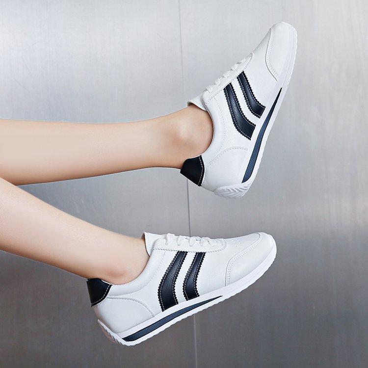 New lace-up casual sneakers soft-soled Forrest Gump flat non-slip student shoes soft leather