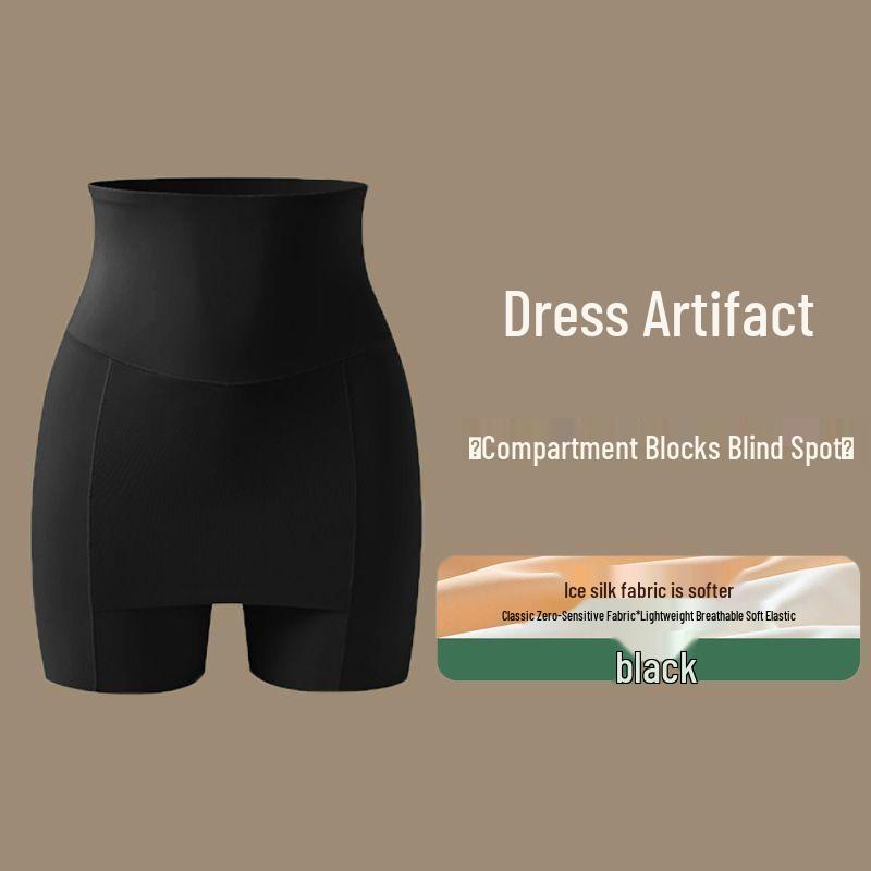 

Plus Size Women s Anti-Exposure High Waist Ice Silk Safety Shorts with Tummy Control and Seamless Double Layer Coverage XXL - for 70-80 kg