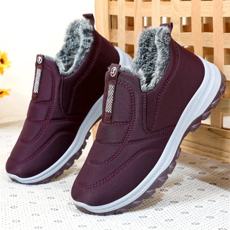 Cotton shoes Winter women's shoes Fleece thickened cotton boots One-pedal shoes Large size short boots Couple shoes