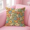 Colorful Alphabet Playful Letter Cushion Cover Natural Linen Organic Fabric DoubleSided Printing Sofa Home Decor Pillow Case