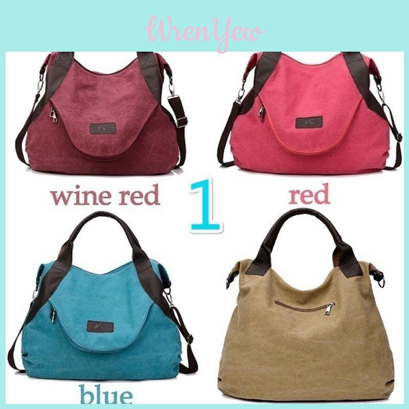 Premium Quality Large Pocket Casual Women's Shoulder Cross Body Handbag With Canvas Leather Material
