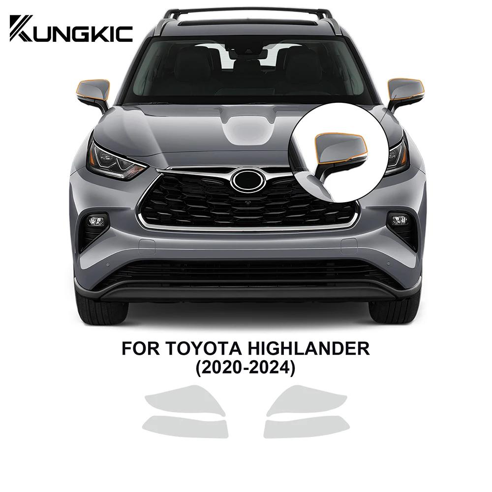 Pre-Cut TPU PPF Clear Paint Protection Film 8.5mil for Toyota Highlander 2020-2024 Headlight and Rearview Mirror Kit