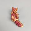 3D Printing Lying Posture Cute Cat Toy Funny Simulation Cat Animal Joints Movable Figure Model Desktop Ornament Kids Toy Gift
