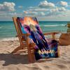 Custom Name Ultra-Soft Beach Towel with Elephant Theme,Ideal for Pool - Camping, Diving - Perfect Travel Essential, Vibrant Beach Towel.