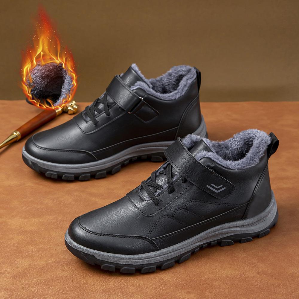 

Уличная мужская пожилая хлопковая обувь мужская сезонная обувь для снега с высоким верхом старая обувь для ходьбы 44 чёрный