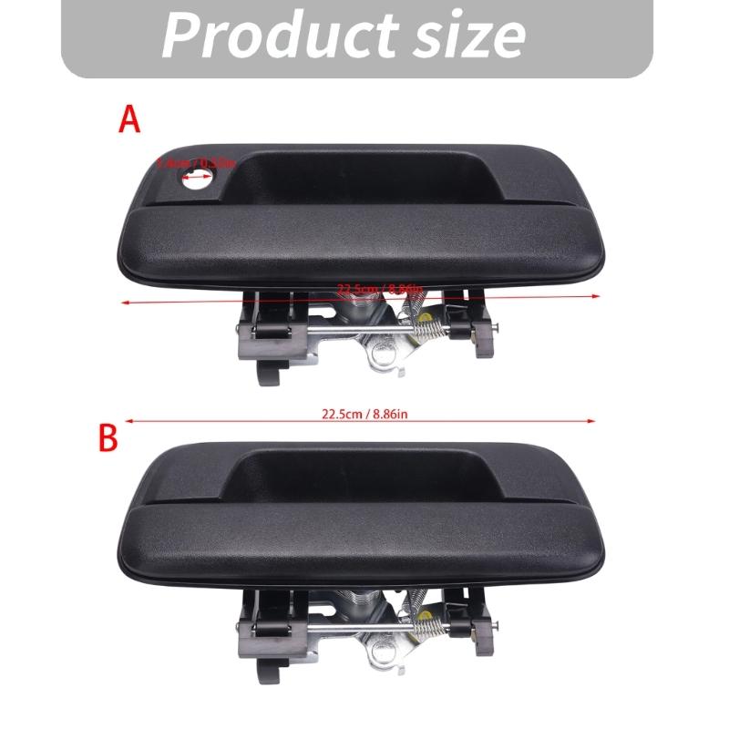 Replacement Rear Gate Handle Assembly for Worn or Broken Handles with Mounting Plate, Return Spring, and Linkage