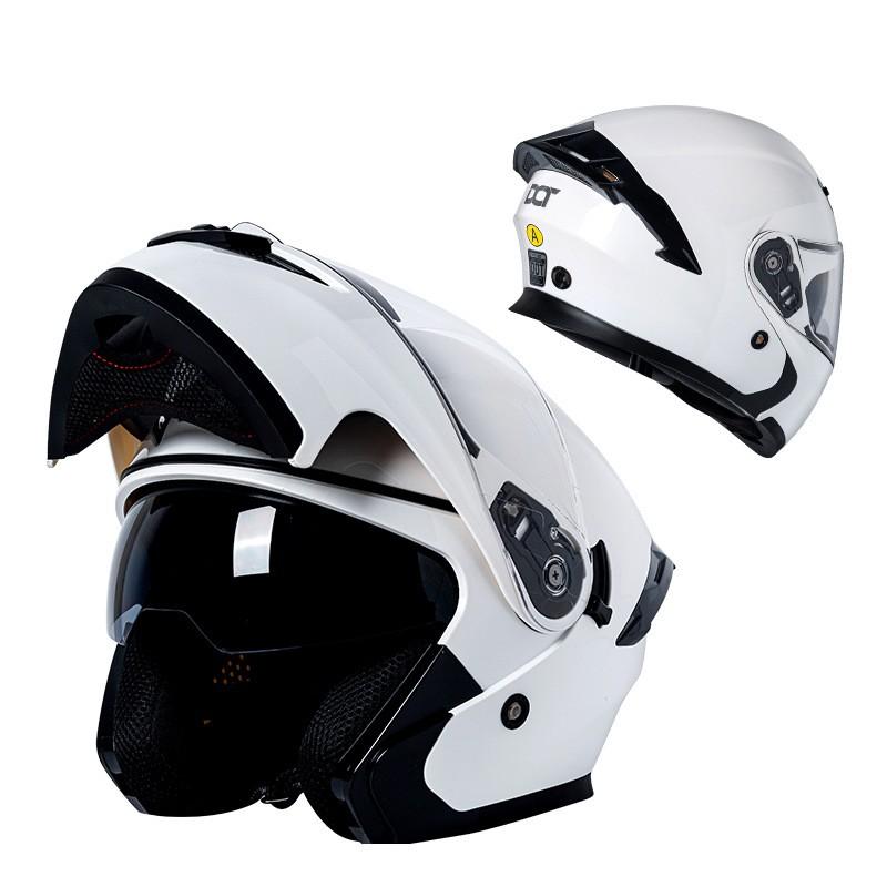 Full Face Flip-Up Motorcycle Helmet With Dual Lens Scooter Electric Bike Riders Adult Unisex All Season ABS 3C Certified