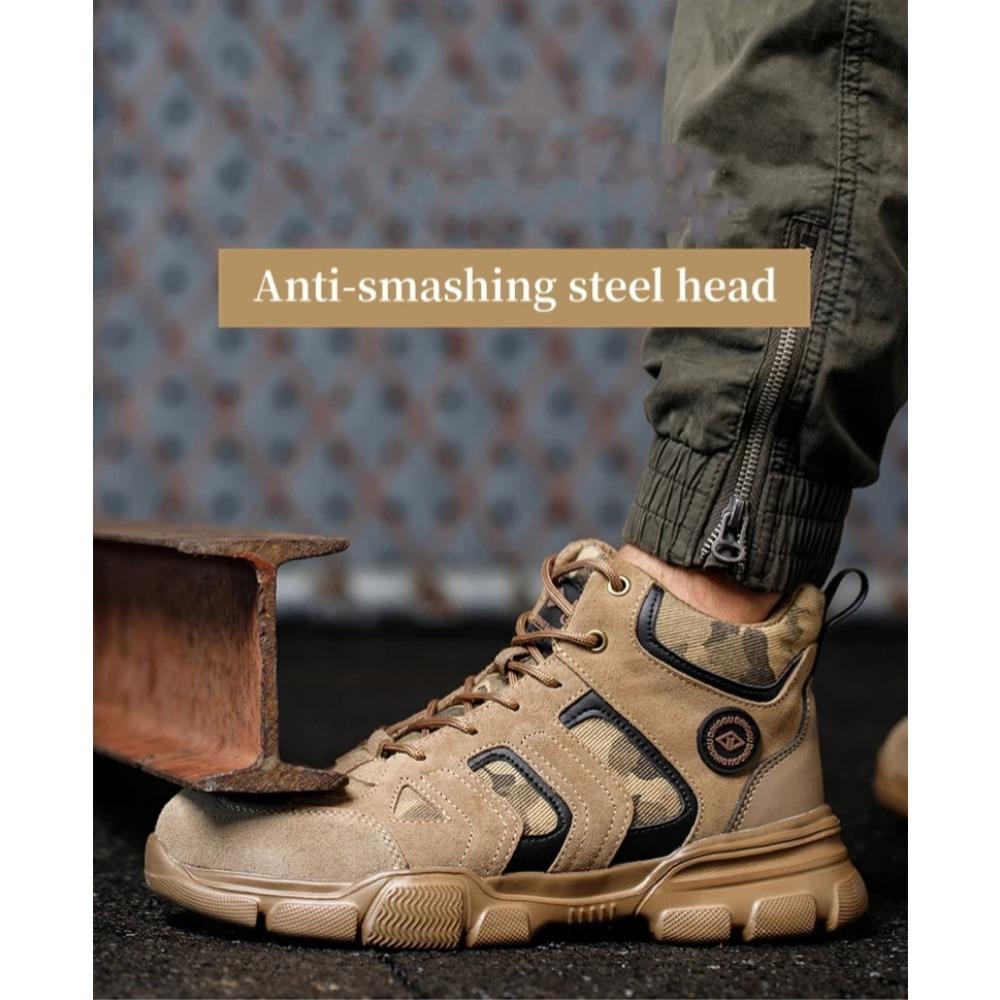 Plus Sise 38-48 Men Safety Shoes Lightweight Indestructible Work Sneakers Anti-smash Steel Toe Protective Safety Boots