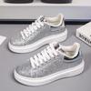 Mode Damen Casual Pailletten Bling Sneaker Modedesigner Laufschuhe Mädchen Sport Schnürschuhe Plateau Klobig Atmungsaktiv Höhe Schuhe