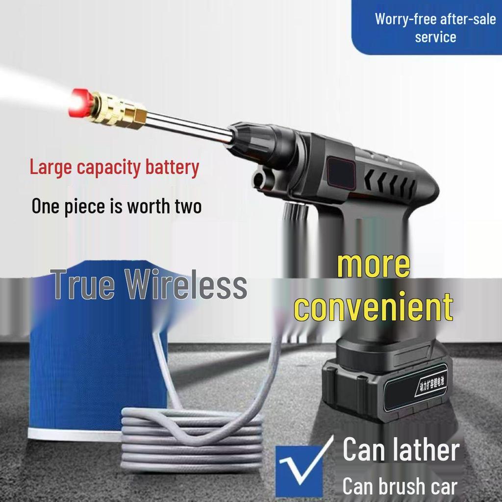 Cordless Rechargeable High-Power Pressure Washer for Home and Car Cleaning