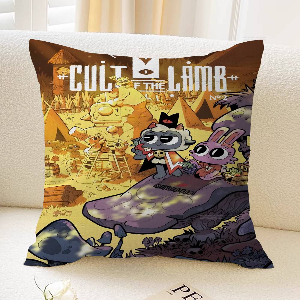 Game C-Cult Of The L-Lamb Personalized Pillow Cover Kids Bedroom Wild Party Decor Pillowcase kid Birthday shower Gift