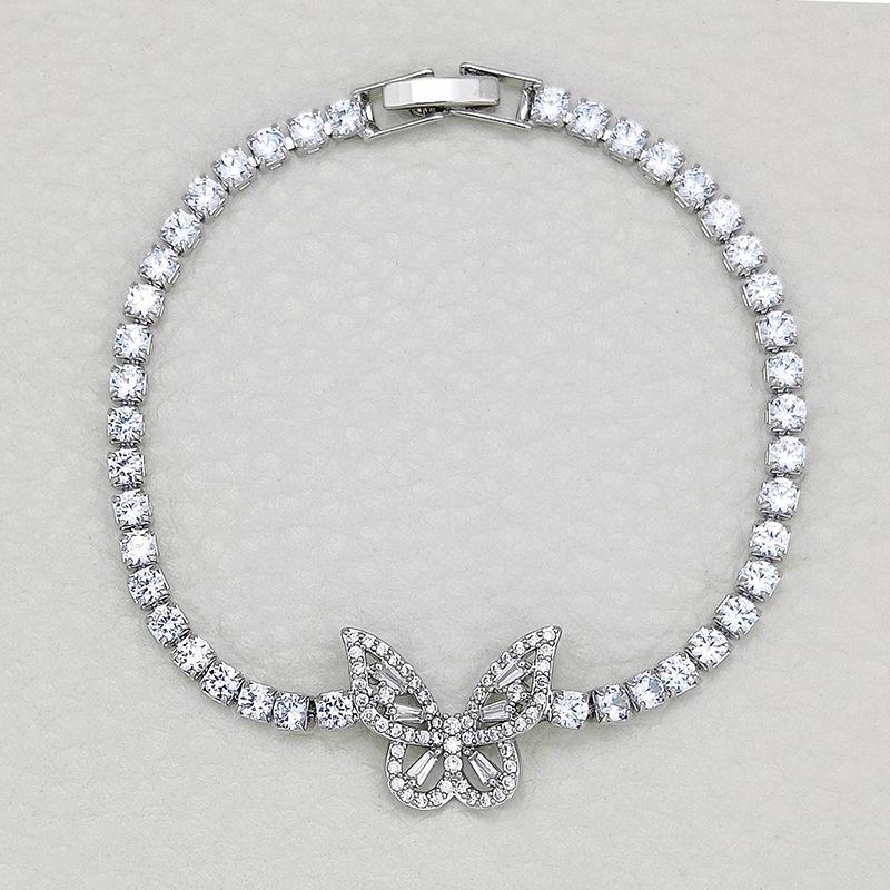 

Высококлассный европейский и американский браслет с элементом бабочки - Популярный дизайн в стиле Инс S7059 White 19cm Length