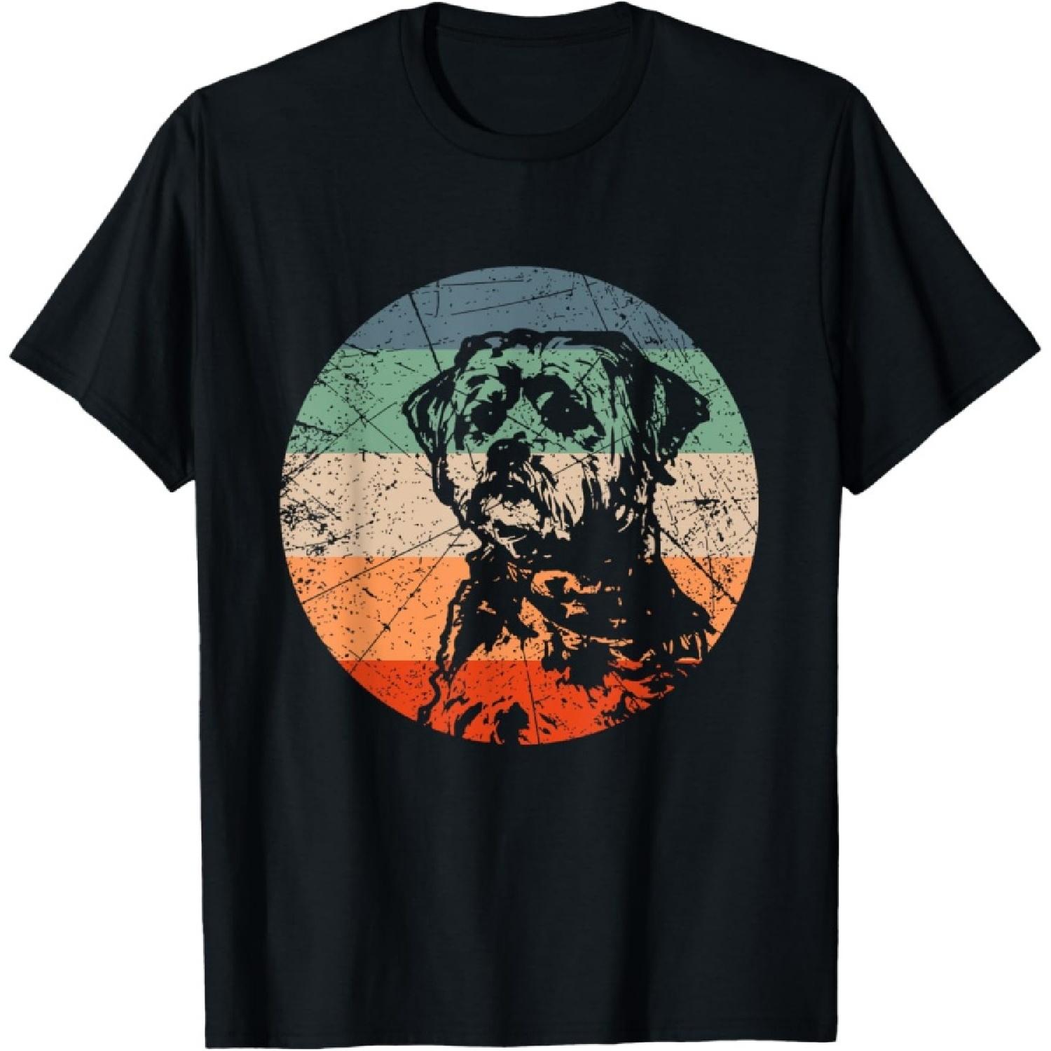 Retro Dog Silhouette - Vintage Shorkie T-Shirt for Men Women S