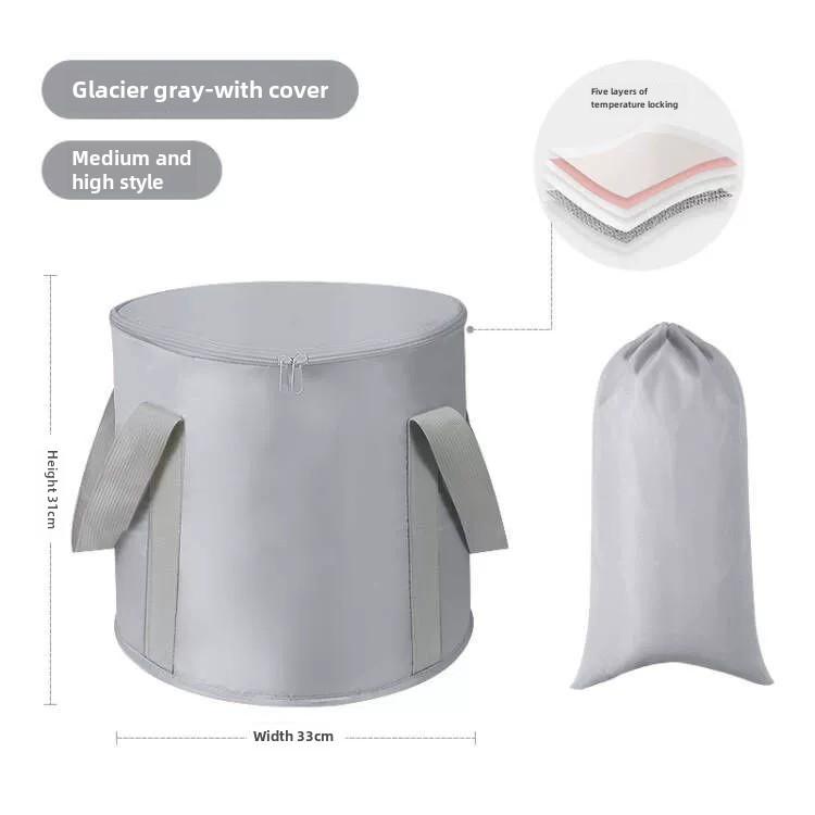 Cadă de călătorie pliabilă pentru picioare: Design portabil, izolat, extra-adânc pentru acoperirea gambelor; Soluție multifuncțională pentru baie de picioare acasă.